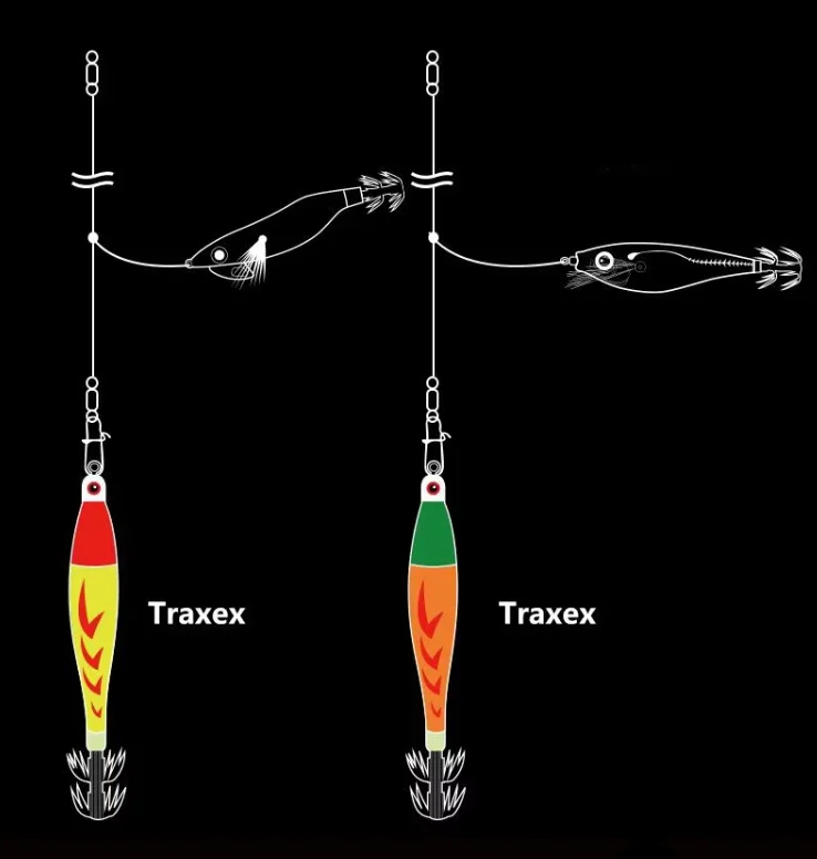Wholesale Ball Bearing Swivel 56g 75g 113g Lead Sutte Shrimp Luminous Squid Jig glow octopus jig bait