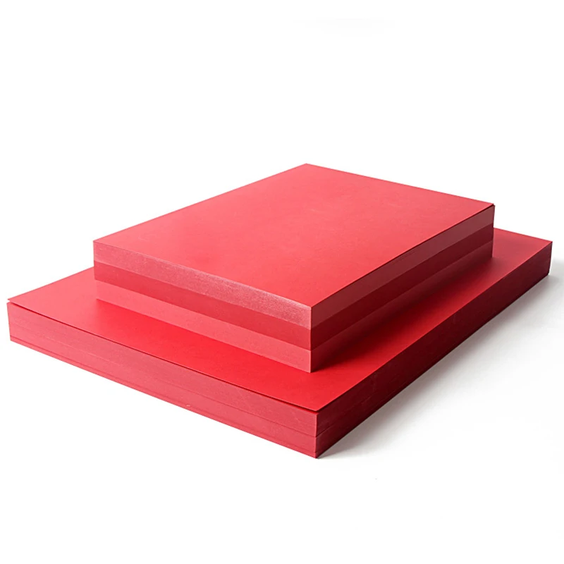 A4 A3 8K 4K 787*1092mm Red Color Paper Cardboard Paper DIY  Coloured Handcraft Paper