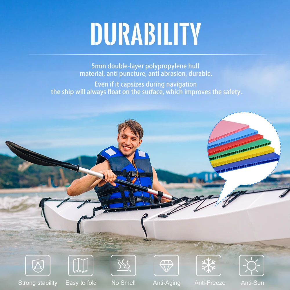 
Terravent K1 Plastic canoe Portable kayak de pesca Mini Folding Foldable ORU kayak one person canoe/kayak for sale 