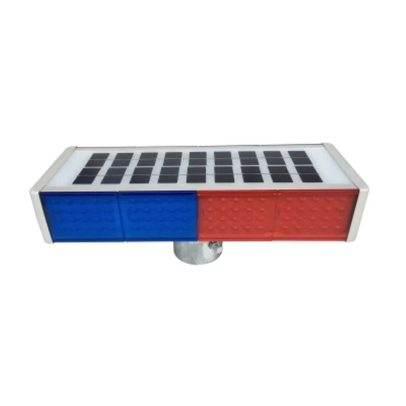 Cross Road Signal Lamp Flashing Emergency Warning Lights Easy Installation Solar Panel LED Traffic Strobe Light