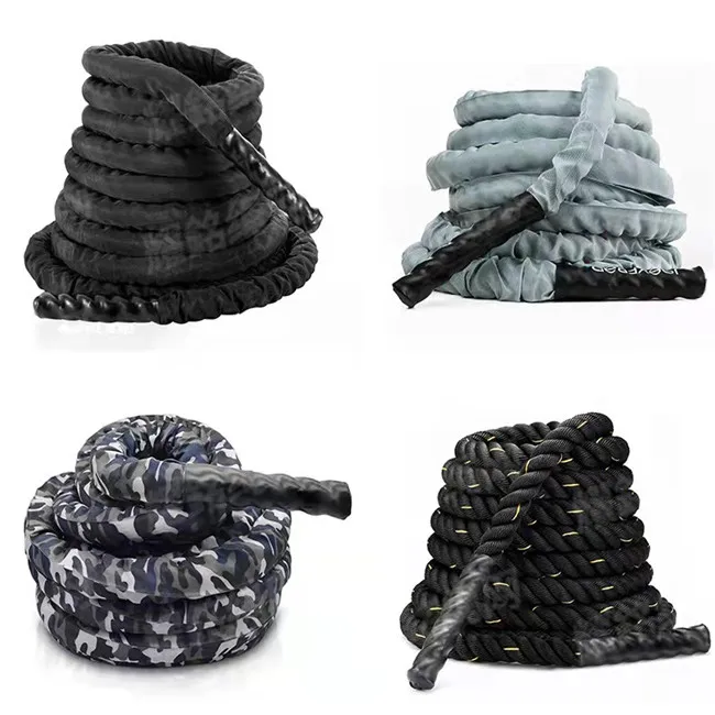 100% Poly Dacron Heavy Battle Rope for Strength Training, Cardio Workout, Fitness Exercise Rope