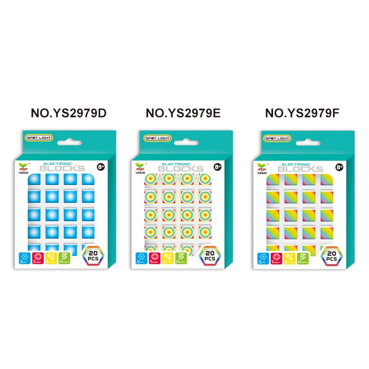 
Factory wholesale price Brinquedo Pin-insert educational electronic luminous building blocks dot light toy teaching accessories 