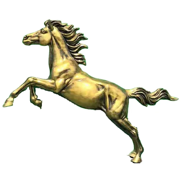 Life size metal horse statue garden use bronze jumping horse sculpture