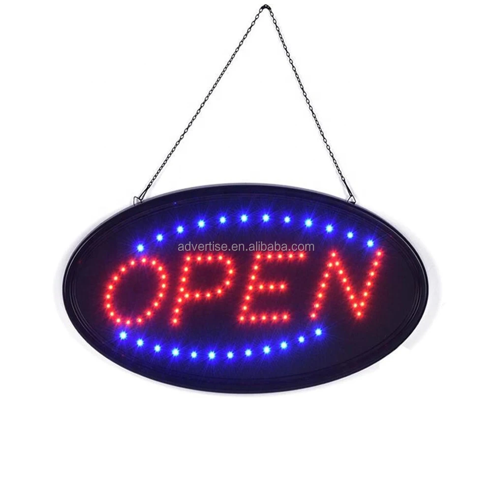 Manufacturer Led Advertising Board open flashing billboard door display sign and Luminous word billboard with open and closed