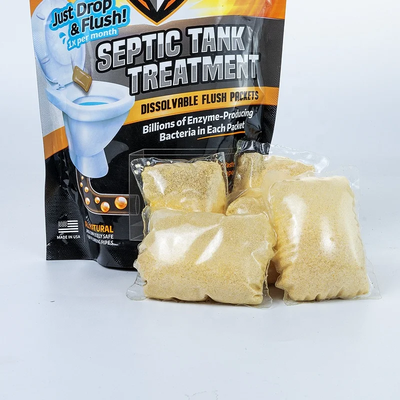 Septic Tank Treatment Septic Safe Dissolvable Easy Flush Enzyme-Producing Live Bacteria Solution