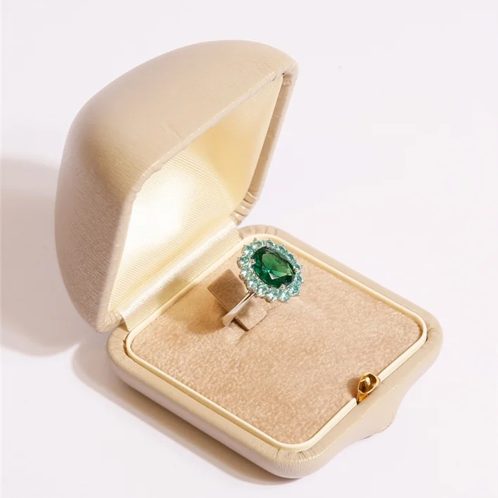 Annaigee Wholesale Luxury Custom Logo Velvet Display Jewellery Ring Necklace Bracelet Packaging Leather Jewelry Box