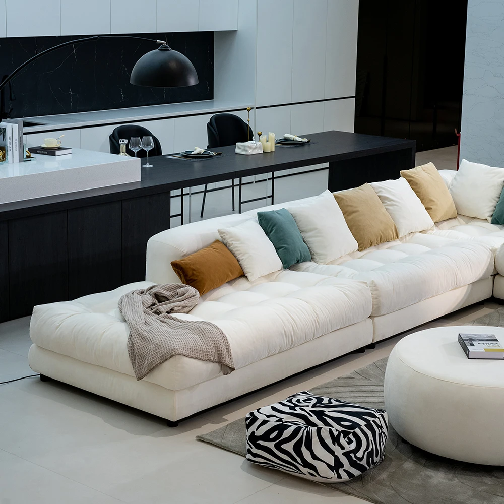 MIGLIO 5792 Low Arm Cloud Sofa Modular Living Room Furniture with Modern Design