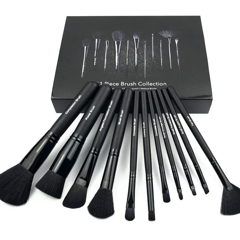 NO logo brush  foundation cleaning contour make up brushes blending powder brush set professional makeup tools with PU bag