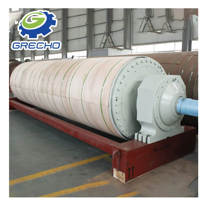 GRECHO Paper Roller Machine Dandy Granite Stone Grooved Press Roll
