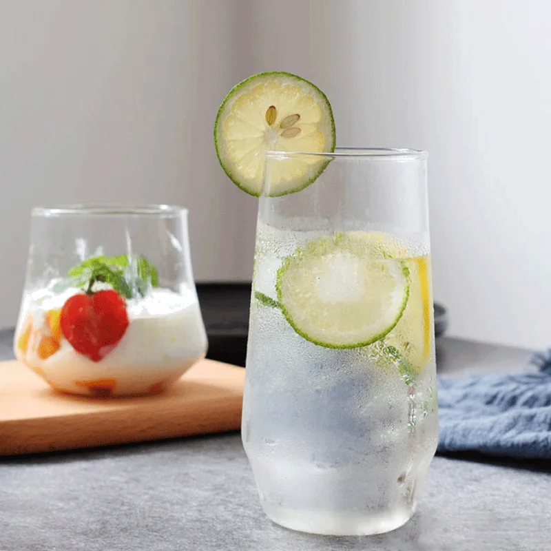 
13oz Heat Resistant High Borosilicate Glass Cup Glass Mug 