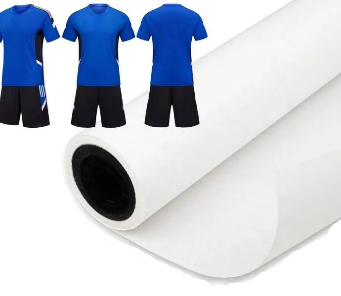 Factory Wholesale 100gsm sticky roll dye sublimation paper heat transfer paper for elastic clothing sportswear