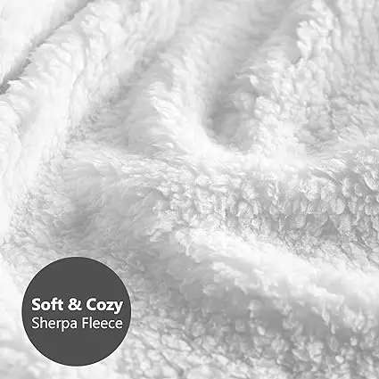 Plush Flannel Sherpa Baby Blanket Portable Reversible Soft Micro Fleece Baby Crib Throw Blanket with Animal Print Elephant