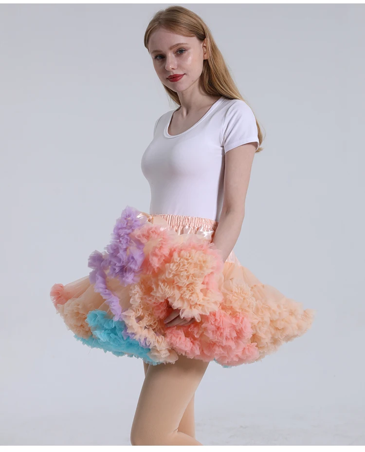 Factory Direct Girls Women 3Layers Underwear Petticoat Short Tulle Skirt