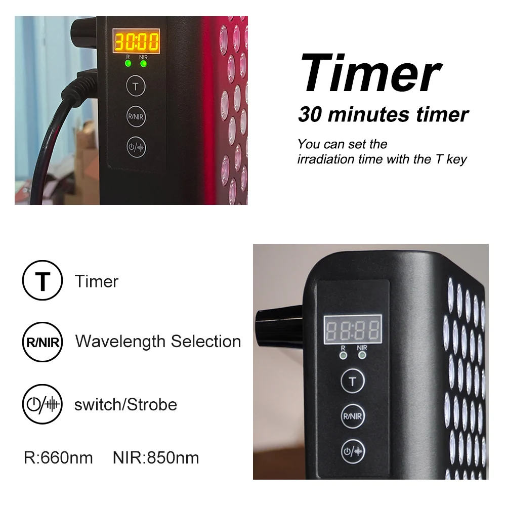 Red Light Therapy Panel 660nm 850nm Led Therapy Device No Flicker Infrar Therapy Red Light Device Pdt Light