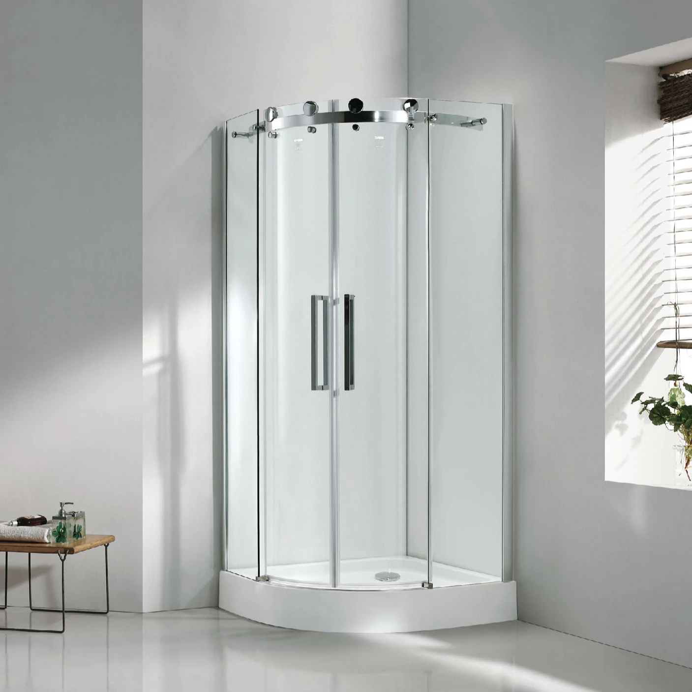 shower safety tempered glass door screen for Bathroom