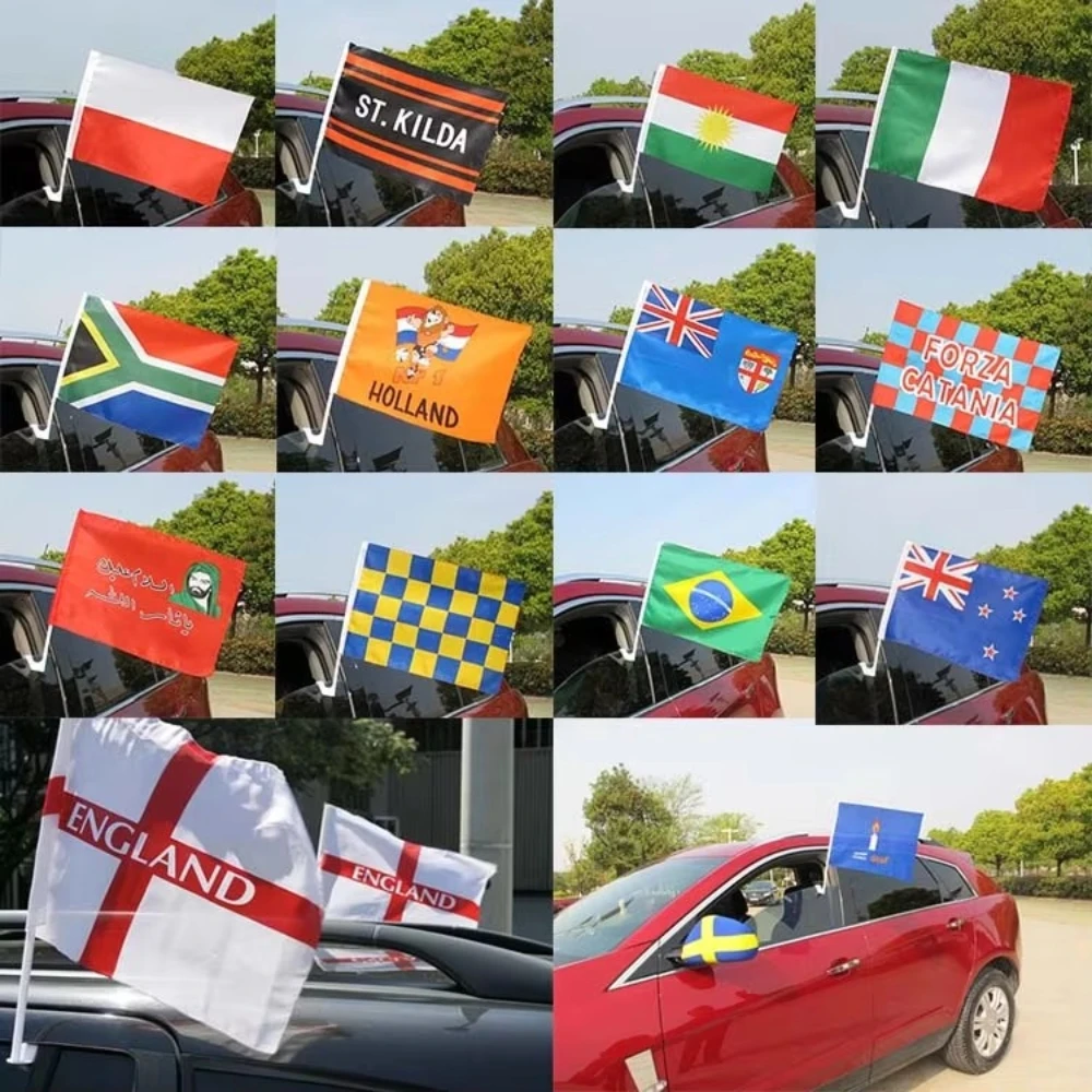 Wholesale Cheap Custom Mini Car Window Flags with Durable Windproof Fabric For Your Business Outdoor Event Promotional Banners