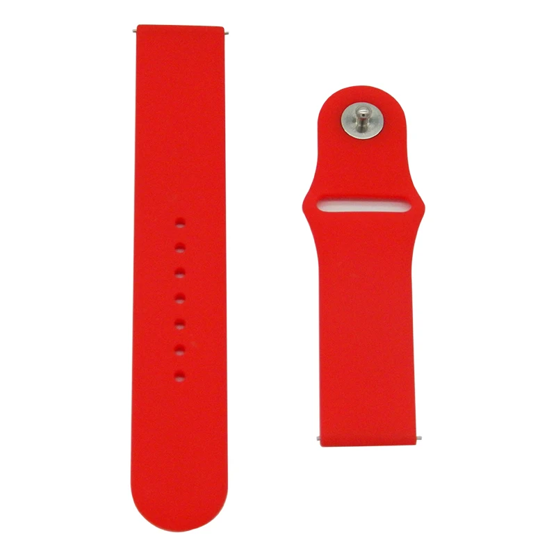 20/22MM High-end Style Silicone Sports Strap Universal Solid Color Strap for Smart Watch Strap for Fit bit Wrist Watch