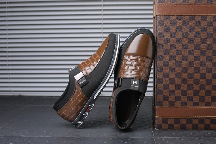 Latest Design Fashion Sneakers Low Price Boys Sneaker Brown Black Blue Color Casual Shoes For Men