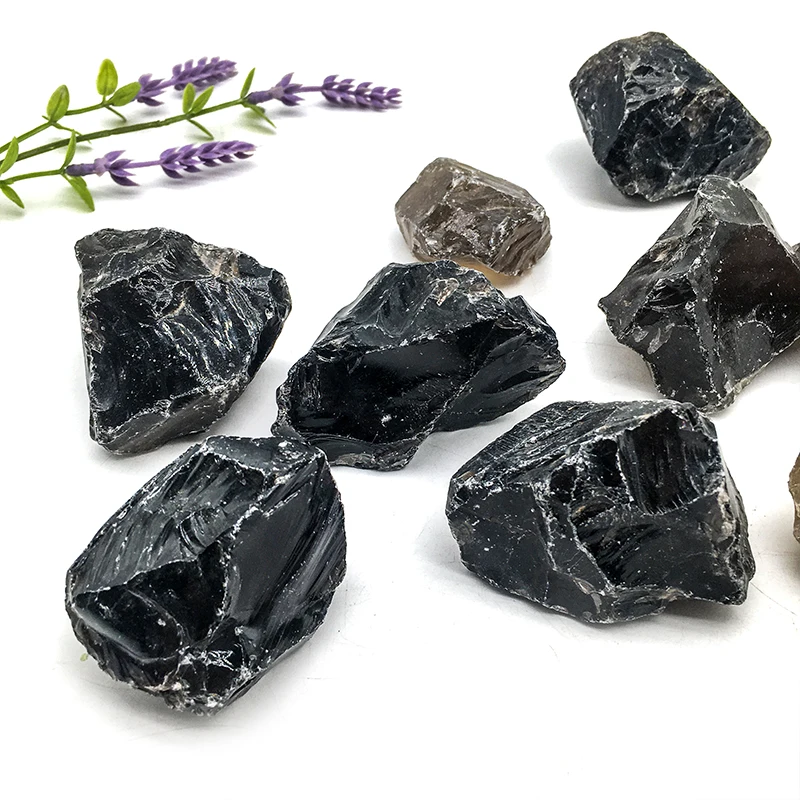 Wholesale  New  Natural Crystal Rough Stone Smoky Raw Gemstone Dark Smoky Healing Stone for Decoration and Sale