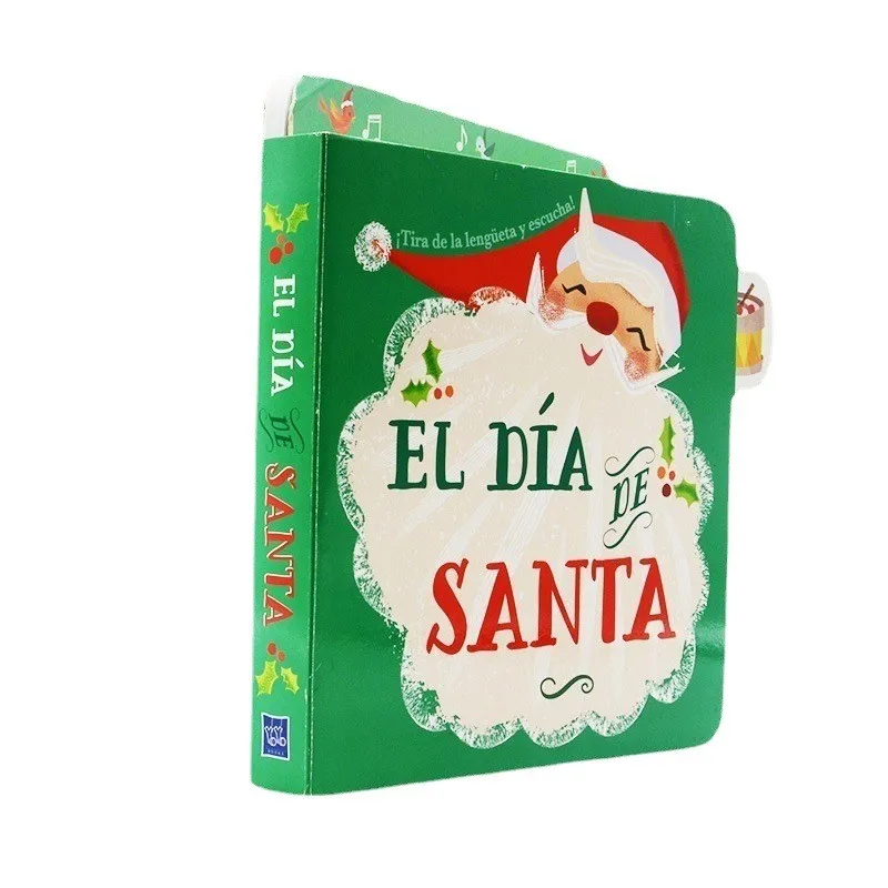 Customized Hardcover Printing Pull And Push Book Sound Module For Audio Book Kids Babies Christmas Storybook Pop Up Books