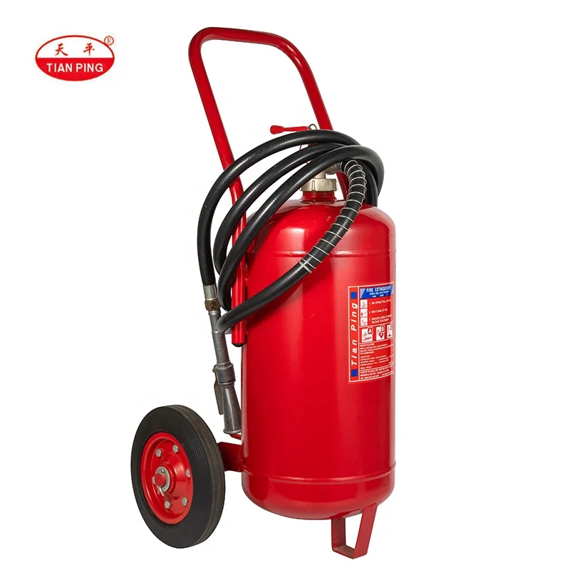 25kg trolley fire extinguisher , mobile wheel fire extinhguisher