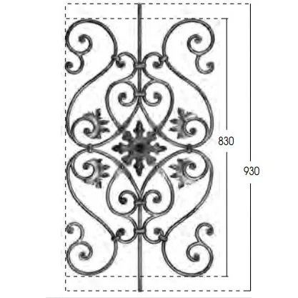 2012 Заводские изготовленные на заказ кованые железные панели дизайн для лестничных перил забор ворота твердый железный брусок