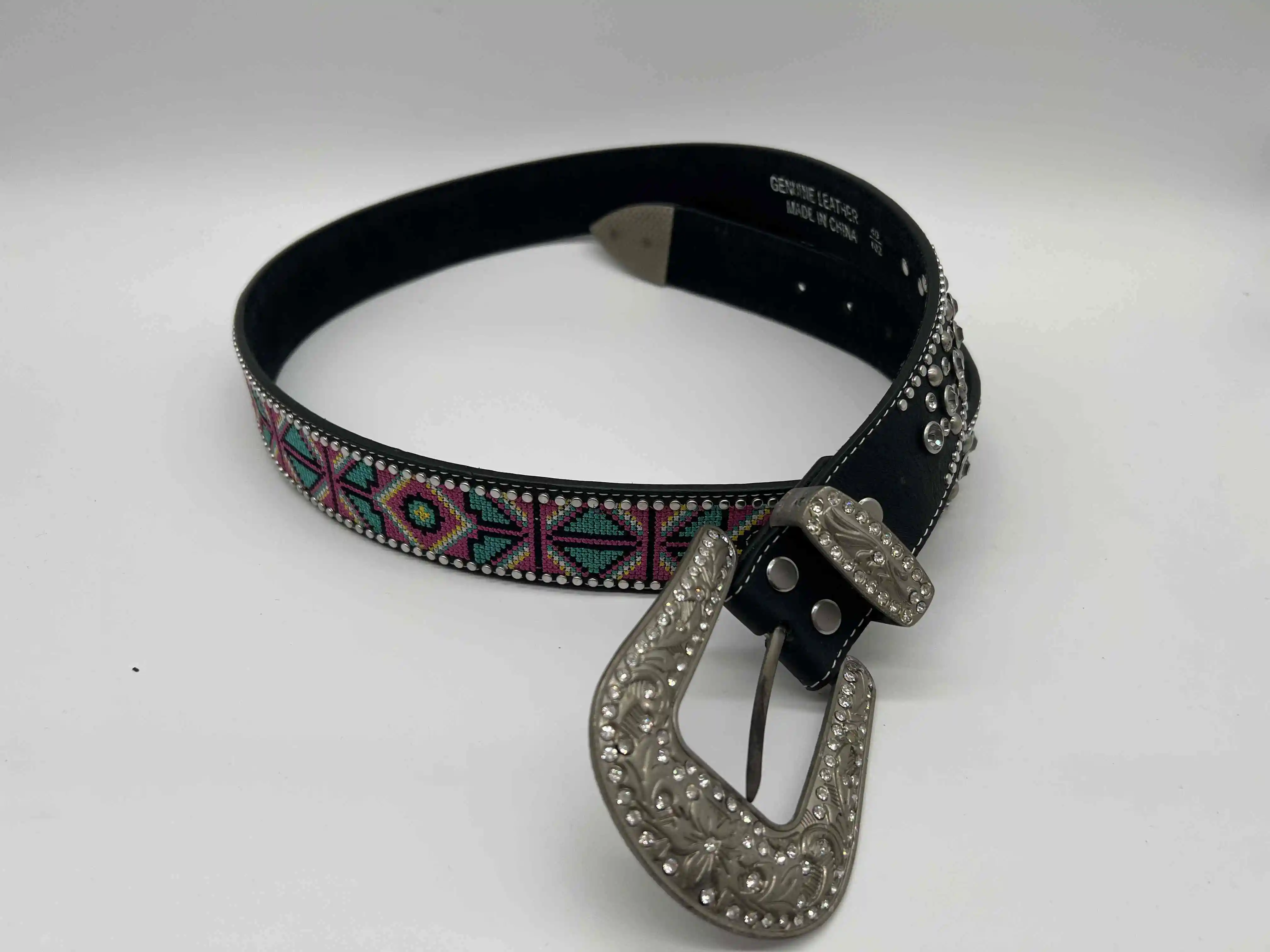 Kulanyane Custom Rhinestone With Belt Buckle Men Genuine Leather Belt Plus Size Rhinestone Belt