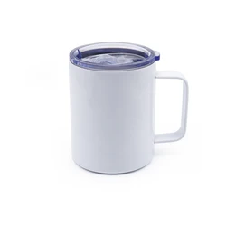wholesale 304stainless steel vacuum insulated christmas sublimation blanks straight 10oz coffee mug with handle and lids in bulk
