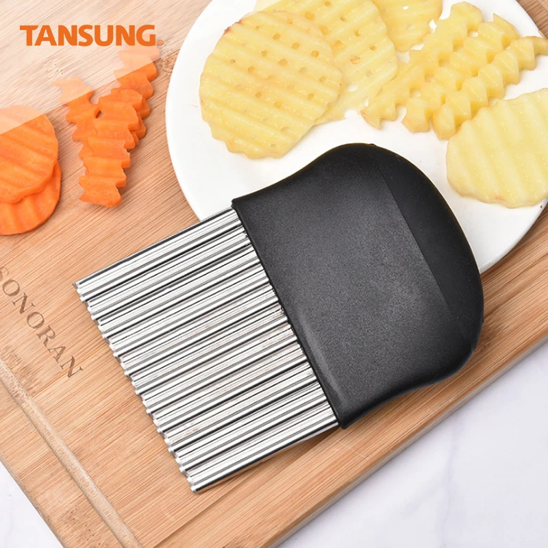 Crinkle Cutters-Stainless Steel Wavy Cutter kitchen utensils Vegetable and Wavy Knife fruit crinkle cutter Crinkle Wavy Chopper