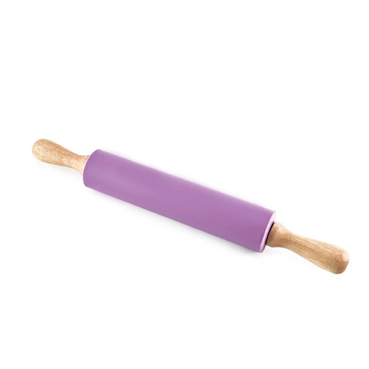 Non-stick Home Kitchen Silicone Rolling Pin With Wooden Handle