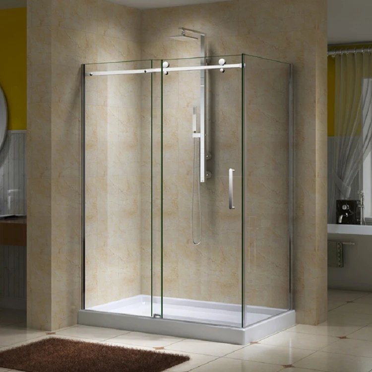 Top Selling Tempered Glass Shower Cabin Sliding Door Shower Rooms Rectangle Walk in Shower