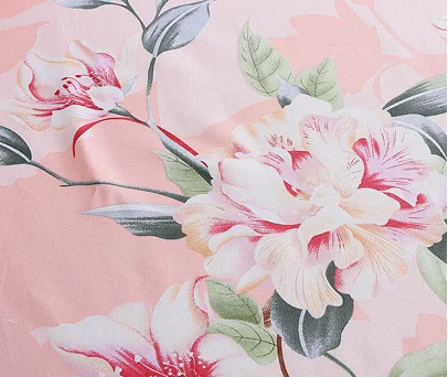 Красивый дисперсный тканый принт 100% переработанный цветочный полиэстер Простыня из микрофибры водонепроницаемая ткань