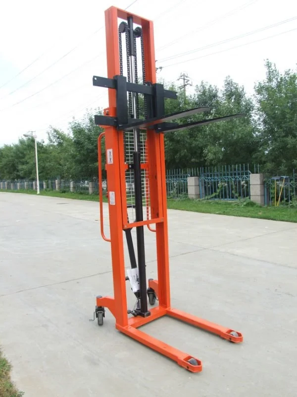 Hand Stacker Olift Easy Operation 1 Ton 3m Manual Forklift Pallet Jack Stacker