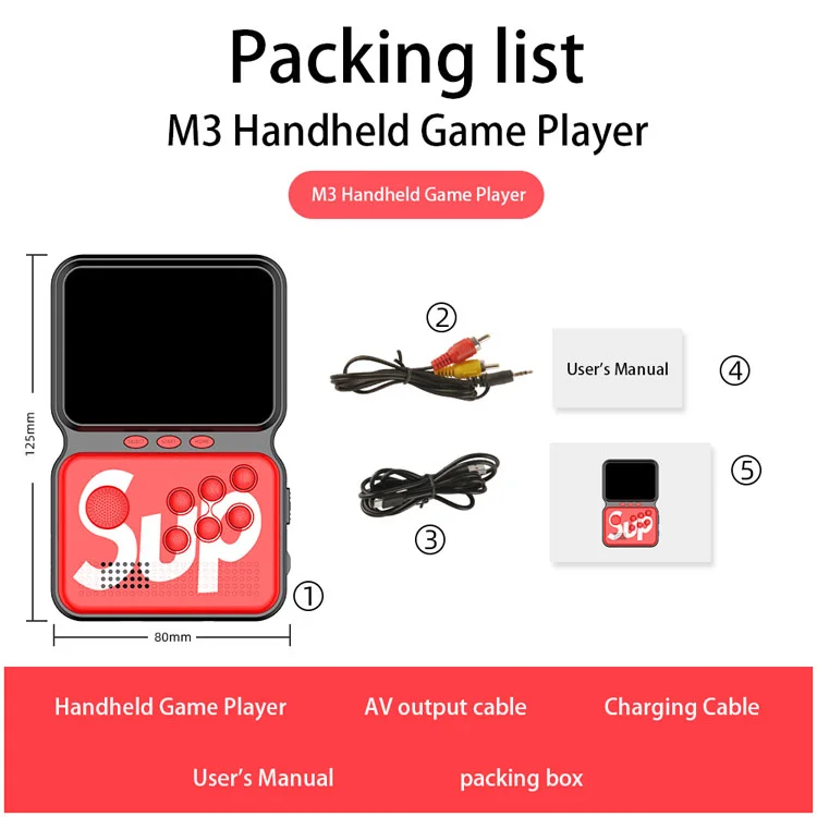 Hot product Game Console Retro tv video game console Sup 900 In 1 Sup M3 Gaming Console