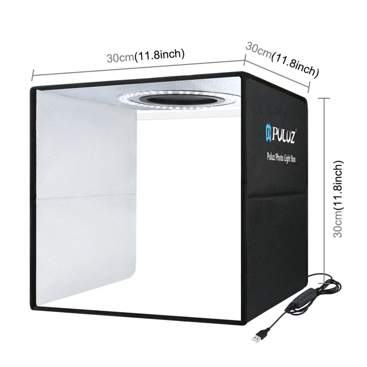 PULUZ 30cm portable lightbox with 6 Colors Backdrops photo studio 5500K shadowless photography Shooting Tent Box Kit