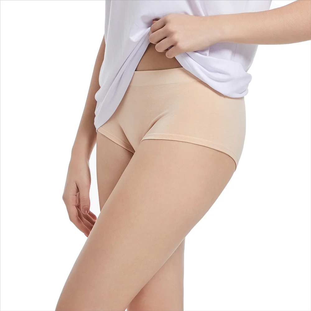 BAMBOO | Girls Underwear Breathable Seamless Viscose Spandex Boxer Briefs Comfortable Soft Bamboo Boyshort Womens Underwear