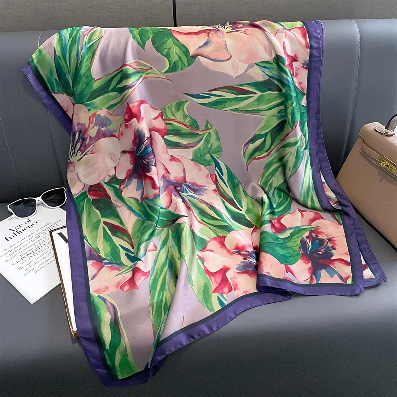 bohemian elegent Christmas Mujer 90*180cm Romantic Popular silk scarf Travel women long shawl