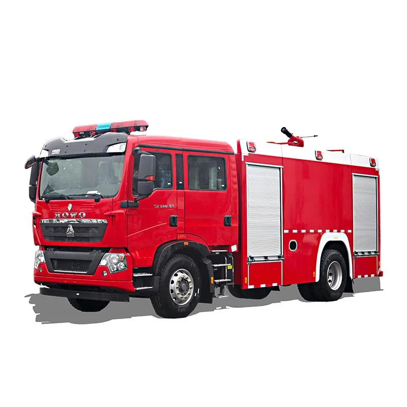Пожарная машина Howo с двойной кабиной 4x2 8 тонн дистанционным управлением пожарно-спасательная установленная водяной пушкой высокого давления
