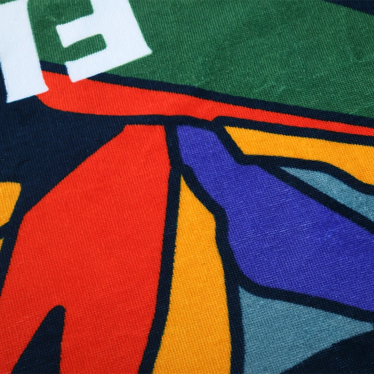 Customized Printed Cotton Sand Free Swimming Summer Popular Large Quick Dry Towel Beach