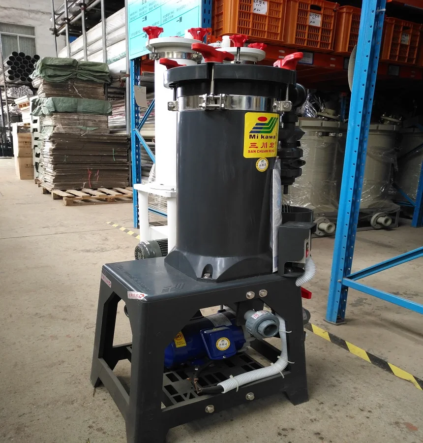 High efficiency chemical chromic acid filter with magnetic pump
