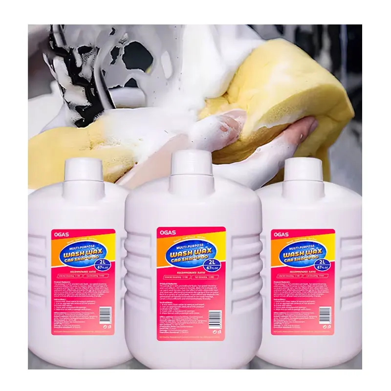 OGAS 2L Active Cleaner Wax Car Wash Shampoo Wax Touchless Washing Liquid Car Wash Shampoo for Car Care