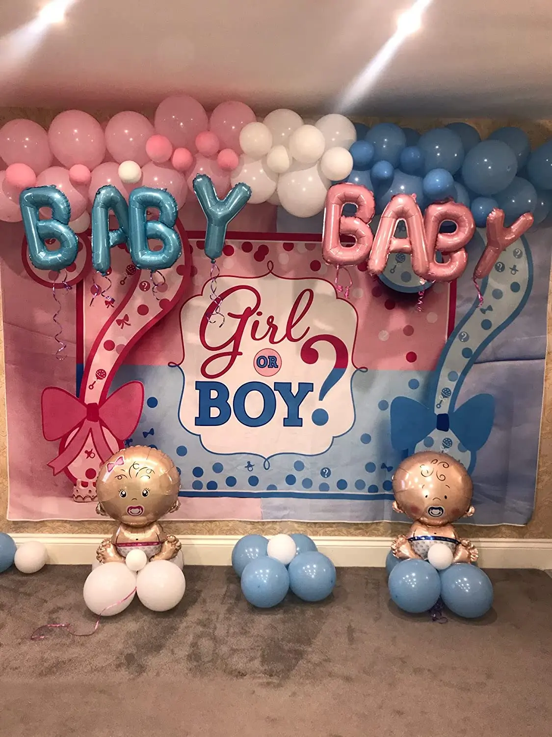 Baby Backdrop for Photography Boys or Girls Paty Background 7x5FT Gender Reveal Party Backdrop Baby Shower Decoration Photo