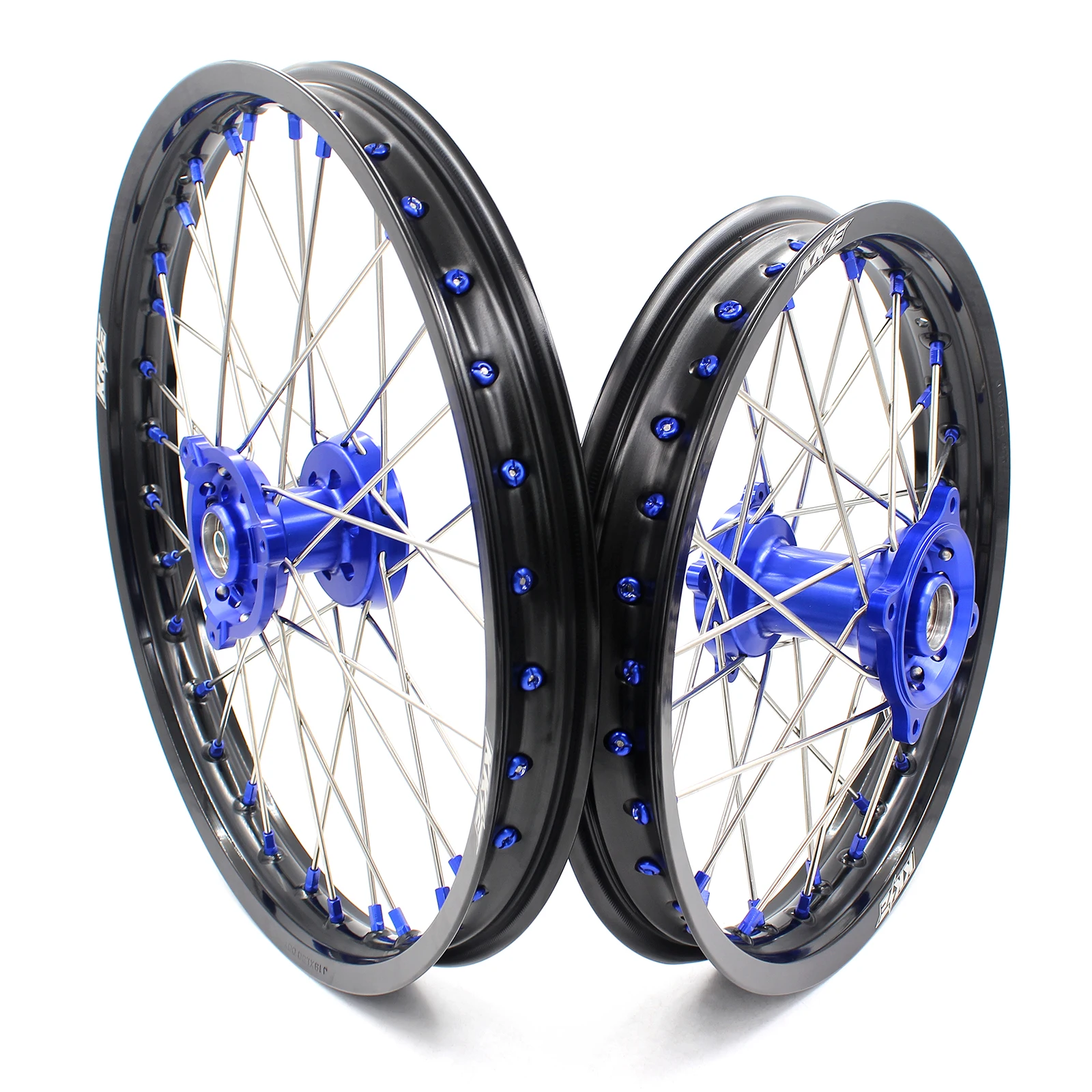 KKE 19/16 комплект колёс для мотоцикла с ЧПУ для детей YAMAHA YZ80 1990-2001 YZ85 2002-2022 синий сплав, соски