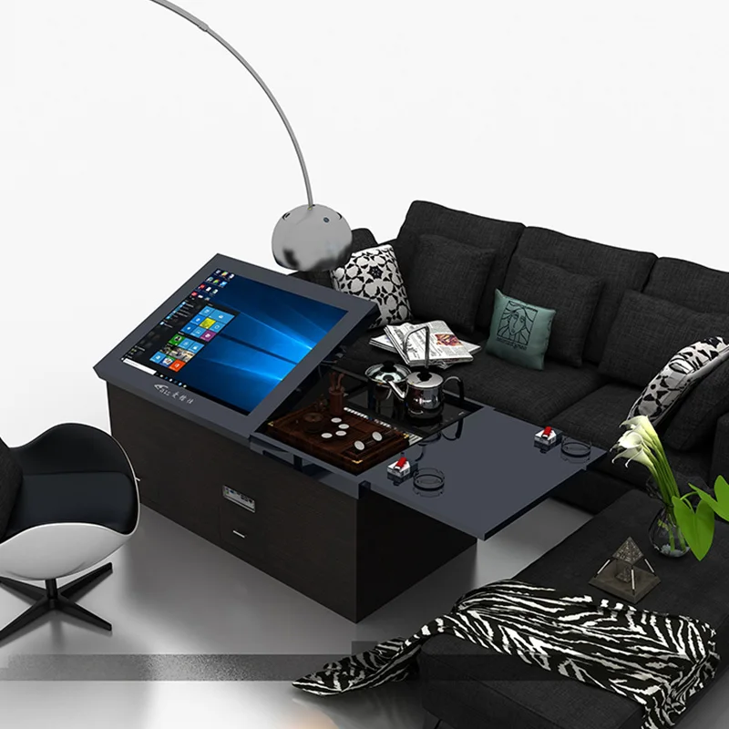 
China factory 32 inch interactive touch screen coffee table 1920*1080 multi touch table restaurants home smart table 