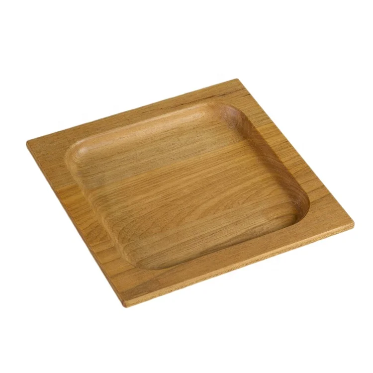 
New Model Customized Furniture Beech Wooden Square Plate 