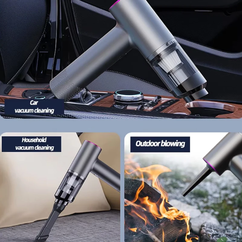 Car Mounted Vacuum Cleaner Brushless Motor Handheld High Power Dust Blower Inflation and Pumping