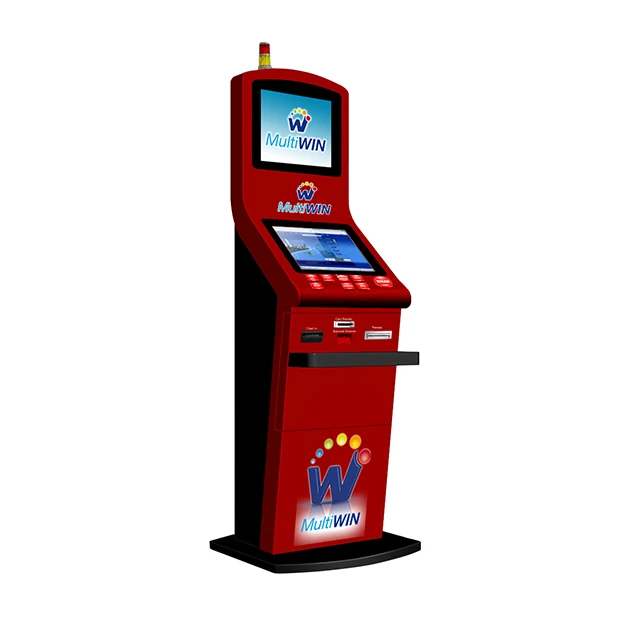 Customization 21 Inch Self Service Dual Touch Screen Ticket Vending Payment Kiosk with Card Reader and NFC Reader