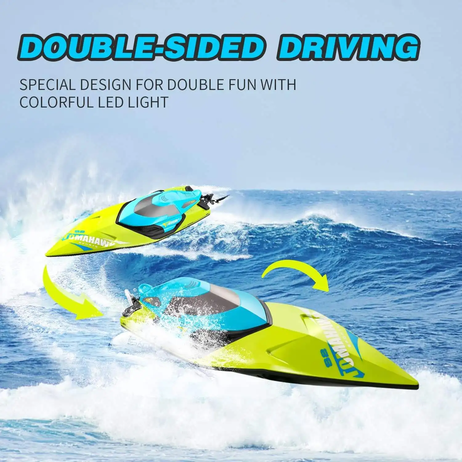 SINC071 S2 High Speed Micro RC Boat 70KM/H 200M Water Induction Radio Control Ship Steering Simulation RC Speedboat