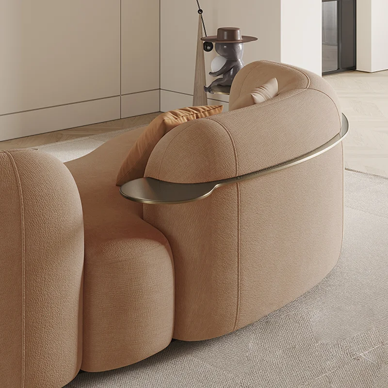 European Modern Round Fabric Sofa Velvet Couch Soft Curved Sofas Custom Sofa Wholesale