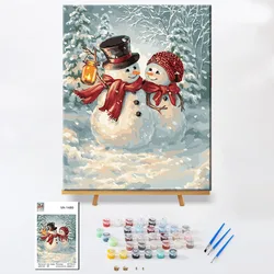 Snowman Diy Diamond Painting By Number Kit For Christmas